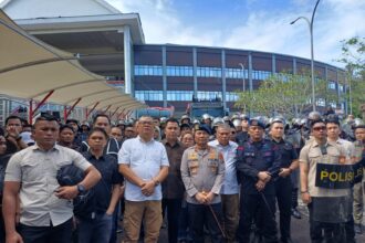 Pihak kepolisian imbau massa aksi di DPRD Sulut tetap tenang dan tidak memprovokasi