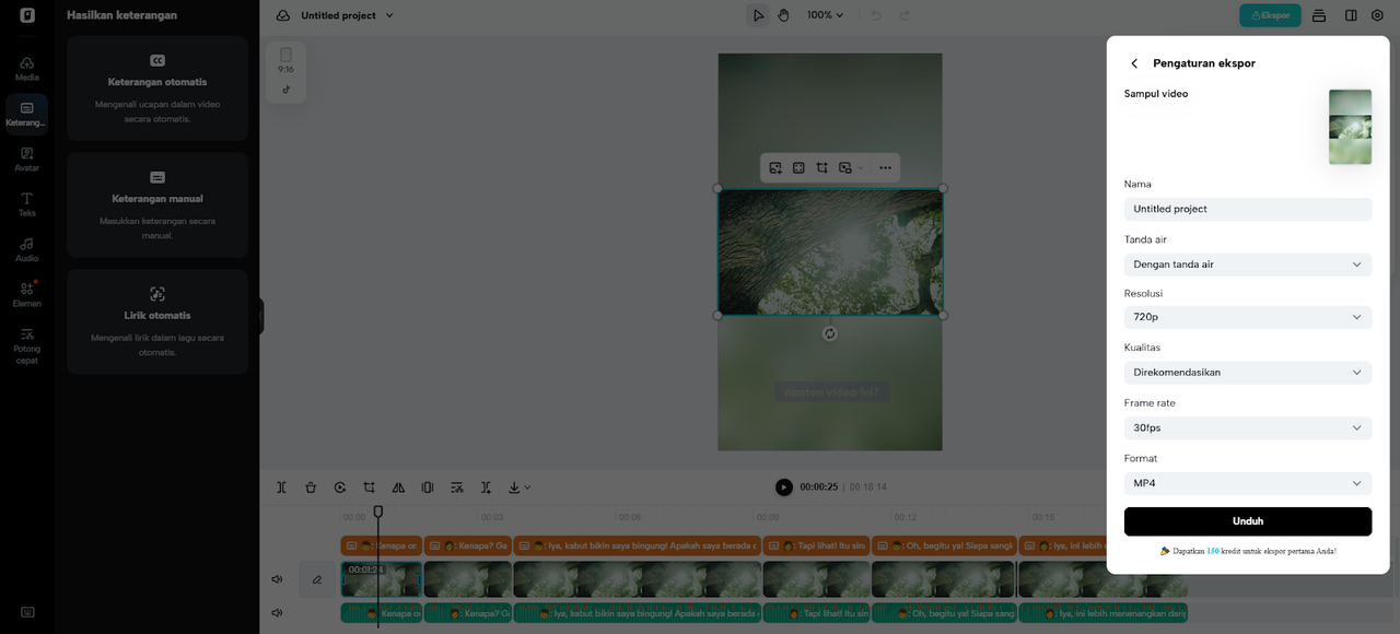 Tambahkan efek lens flare dengan foto jadi video AI gratis 24 ai