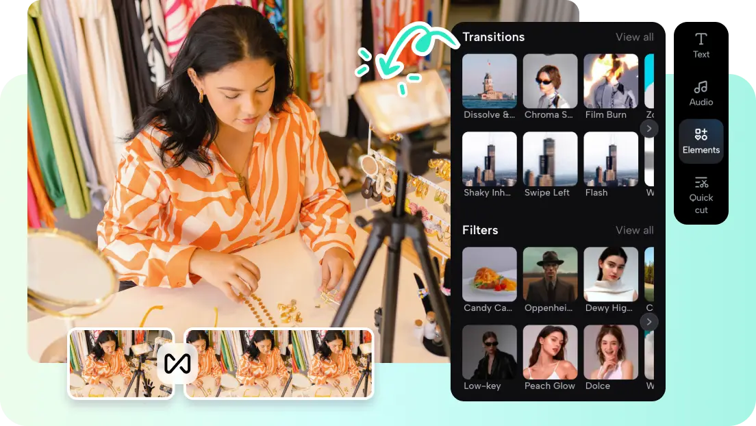 Tambahkan efek lens flare dengan foto jadi video AI gratis 25 ai