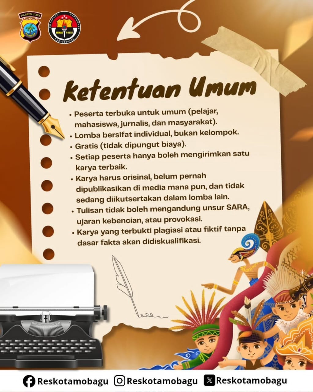 Kapolres Kotamobagu ajak pemuda ikut lomba menulis feature, tuangkan ide dan rajut persatuan 19 Kapolres Kotamobagu ajak pemuda ikut lomba menulis feature, tuangkan ide dan rajut persatuan