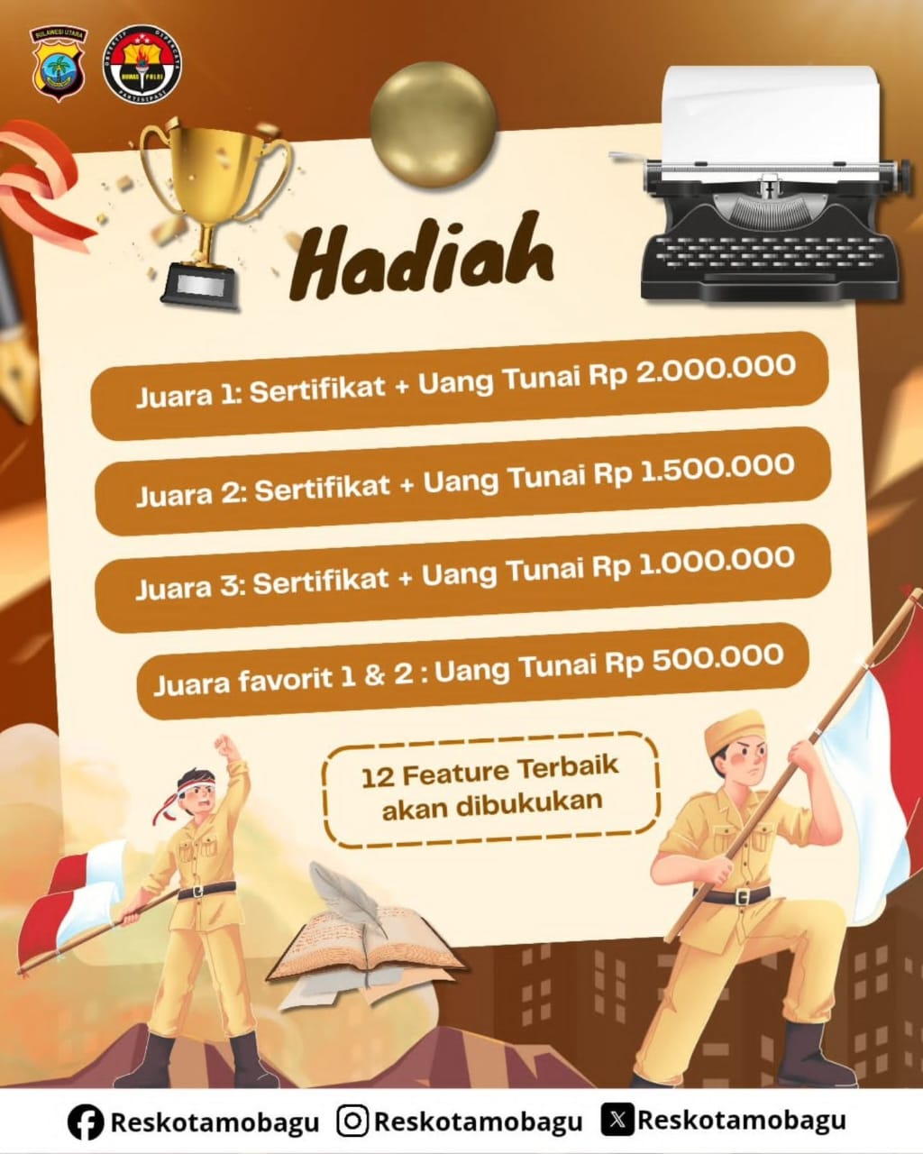 Kapolres Kotamobagu ajak pemuda ikut lomba menulis feature, tuangkan ide dan rajut persatuan 22 Kapolres Kotamobagu ajak pemuda ikut lomba menulis feature, tuangkan ide dan rajut persatuan