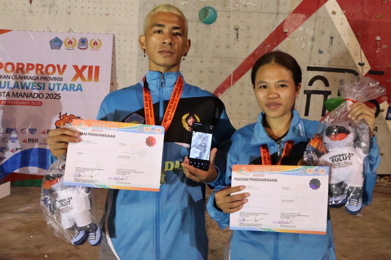 Panjat Tebing Sitaro gemilang di Porprov Sulut XII 2025, sabet emas kedua dan loloskan empat finalis 