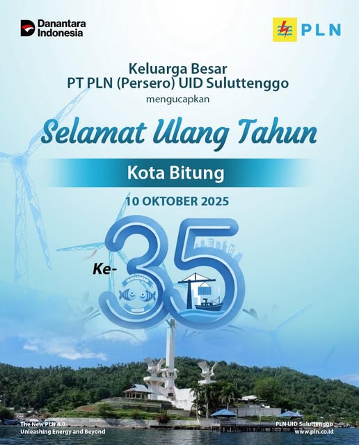 PLN sampaikan ucapan HUT ke-35 untuk Kota Bitung