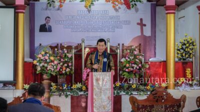 FOTO: Kehadiran Wagub Sulut di ibadah Sabat Pertemuan GMAHK se-Sitaro