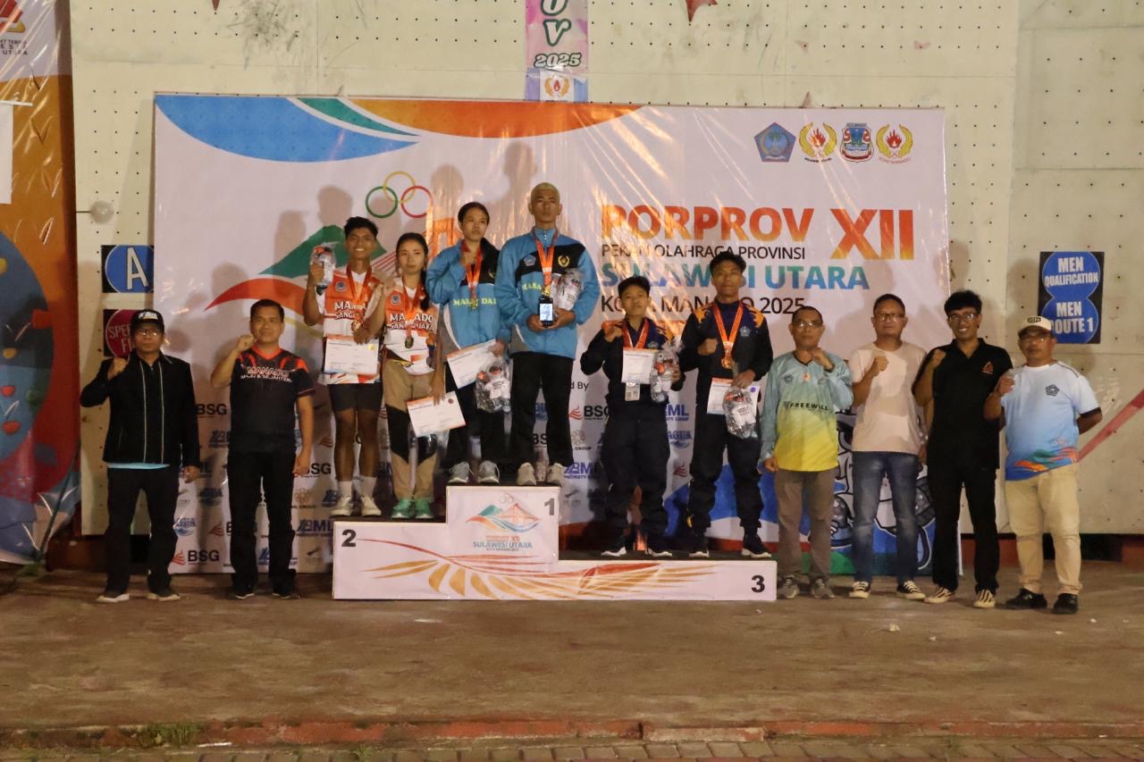 Panjat Tebing Sitaro gemilang di Porprov Sulut XII 2025, sabet emas kedua dan loloskan empat finalis 