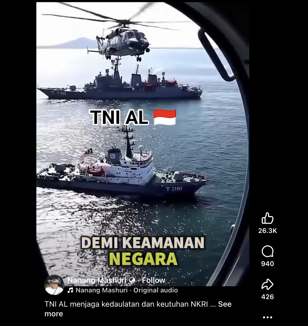 [CEK FAKTA] : Beredar video TNI AL Kepung Kapal milik Malaysia di Kepulauan Seribu