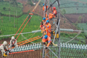 Petugas PLN jaga keandalan jaringan transmisi demi kelancaran aktivitas masyarakat