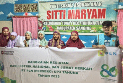 HLN ke-80 PLN Tahuna didoakan anak panti, santunan jadi wujud syukur untuk keandalan listrik kepulauan