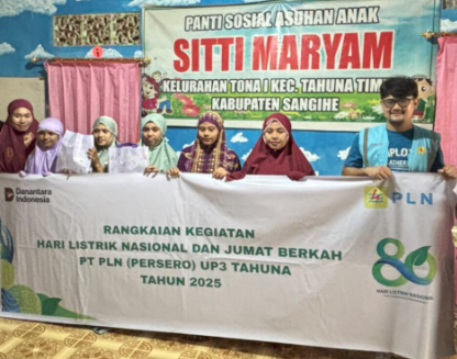 HLN ke-80 PLN Tahuna didoakan anak panti, santunan jadi wujud syukur untuk keandalan listrik kepulauan