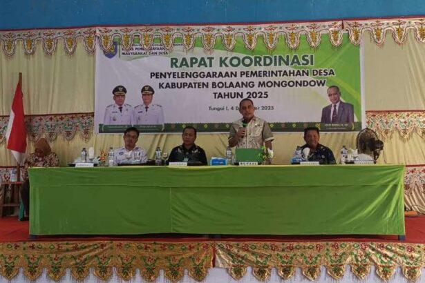 Buka rakor evaluasi pemerintahan desa, Bupati Bolmong tekankan sinergi kecamatan dan desa