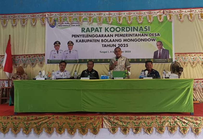 Buka rakor evaluasi pemerintahan desa, Bupati Bolmong tekankan sinergi kecamatan dan desa