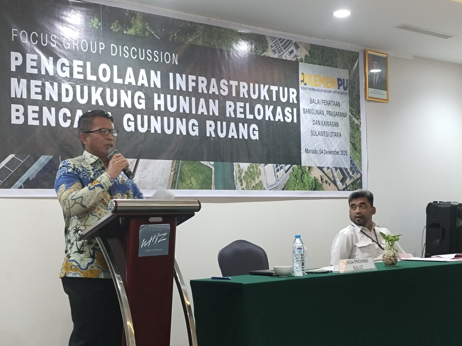 Sekprov Sulut buka FGD pengelolaan infrastruktur untuk relokasi warga eks Gunung Ruang