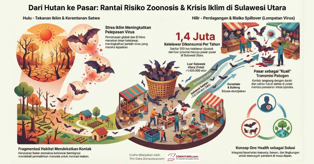 Krisis iklim, satwa liar, dan risiko wabah zoonosis di Sulawesi Utara (bag. 2)