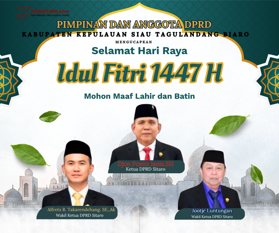 DPRD Sitaro ajak warga Rayakan Idul Fitri 1447 H dengan kesederhanaan dan hikmat