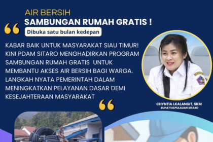 Gratis Selama Hari Air Sedunia, PDAM Sitaro Buka Program Sambungan Rumah Tanpa Biaya