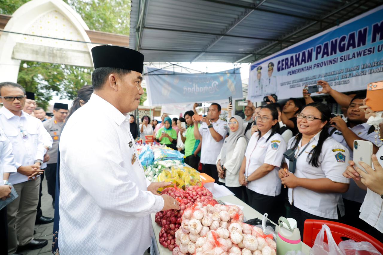 Gubernur Yulius tinjau pelaksanaan Gerakan Pangan Murah di kabupaten-kota demi pastikan distribusi aman
