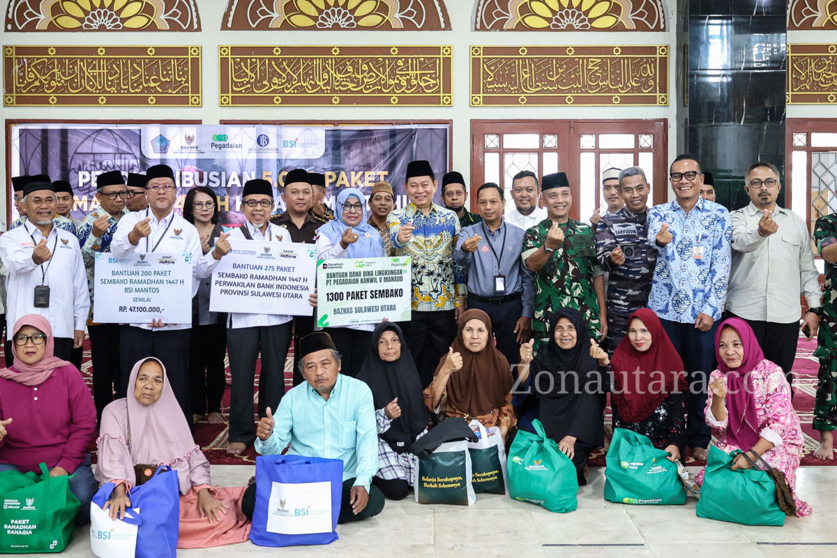 FOTO: Wagub Sulut ikut salurkan 5.000 paket sembako untuk kaum dhuafa