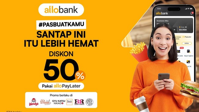 Hemat 50% Jajan di Baskin Robbins dan Wendys dengan Allo Paylater