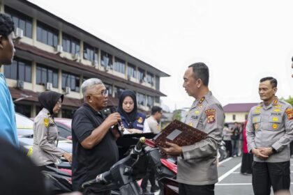 Polda Sumsel Kembalikan 497 Kendaraan Hasil Kejahatan kepada Pemilik