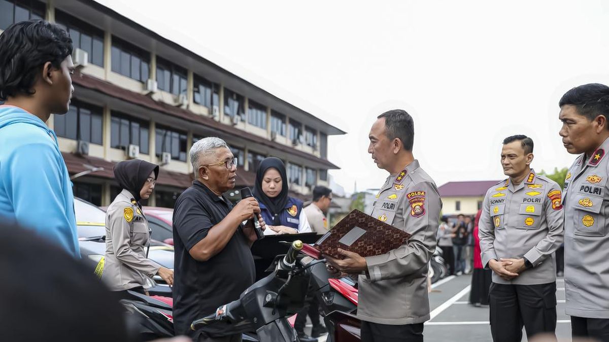 Polda Sumsel Kembalikan 497 Kendaraan Hasil Kejahatan kepada Pemilik