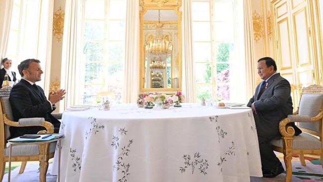 Prabowo dan Macron Bahas Kerja Sama Alutsista dan Energi Baru