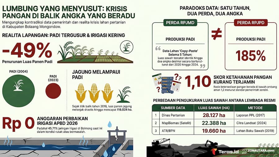 Infografis: Lumbung yang Menyusut