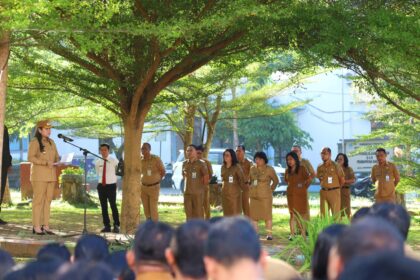 Bupati Sitaro Pimpin Apel Perdana ASN, Disiplin dan Pelayanan Jadi Sorotan