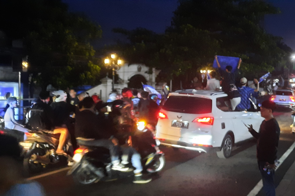 Bobotoh di Cianjur Meriahkan Kemenangan Persib Bandung
