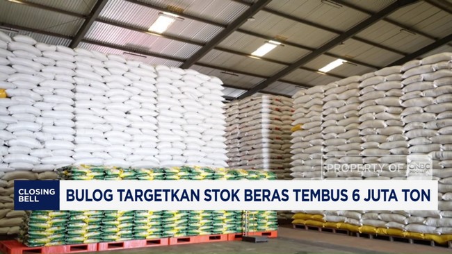 Bulog Targetkan Stok Beras Capai 6 Juta Ton