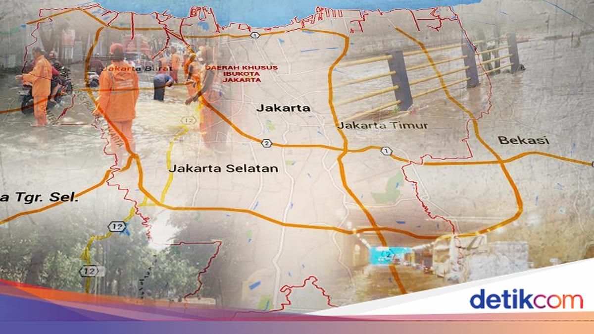 Hujan Deras dan Luapan Kali Krukut Genangi 12 RT di Jaksel