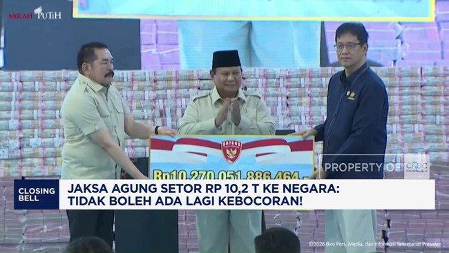 Jaksa Agung Serahkan Rp 10,2 Triliun ke Negara