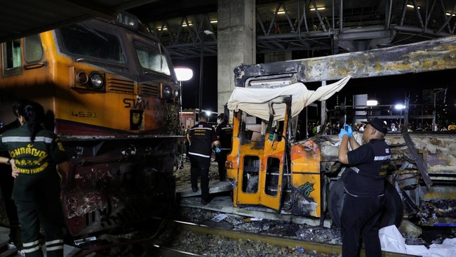 Kecelakaan Kereta di Bangkok Tewaskan 8 Orang, 32 Terluka