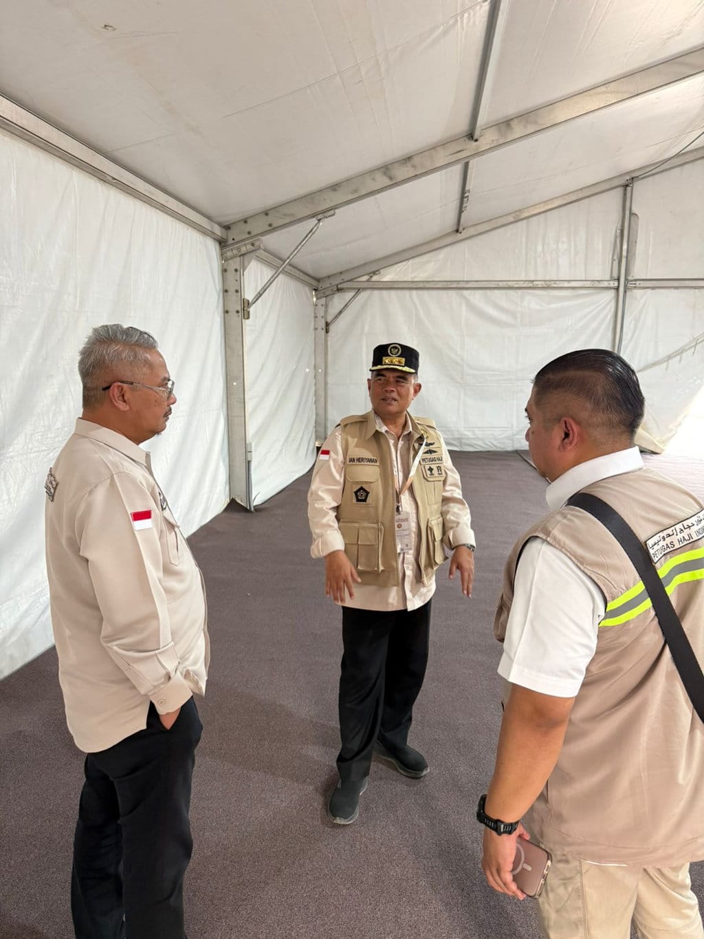 PPIH Tinjau Kesiapan Tenda Arafah untuk Jemaah Haji 2026