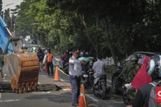 Pengalihan Arus Lalu Lintas di Lenteng Agung Usai Jalan Amblas