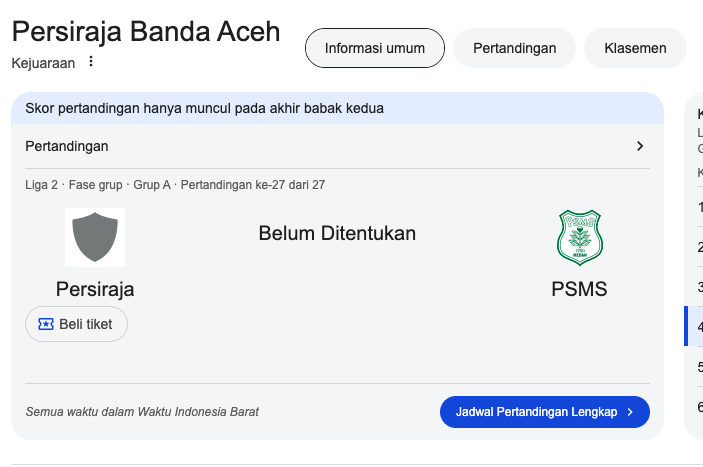 Persiraja Banda Aceh Hadapi PSMS Medan Tanpa Tiga Pemain Kunci