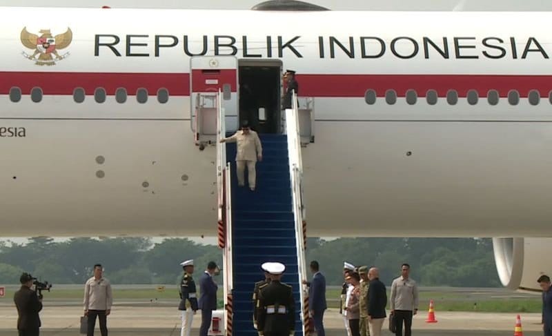 Presiden Prabowo Pulang ke Indonesia Usai Lawatan ke Prancis