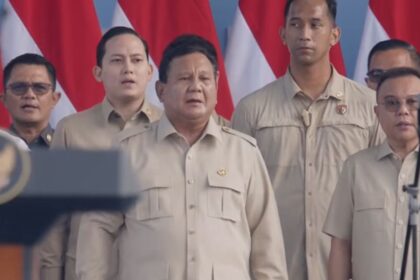 Presiden Prabowo Subianto Hadiri Peringatan Hari Buruh di Monas