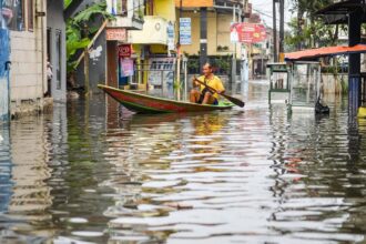 Ratusan Rumah di OKU Terendam Banjir 130 Cm