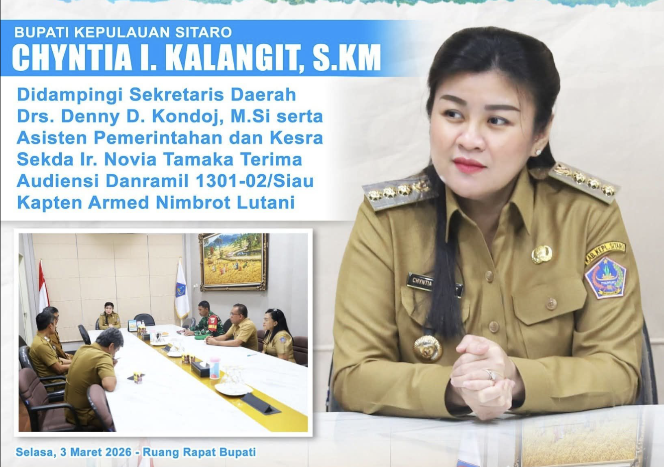 Pemkab Sitaro dan TNI Perkuat Sinergi Keamanan dan Pembangunan Daerah