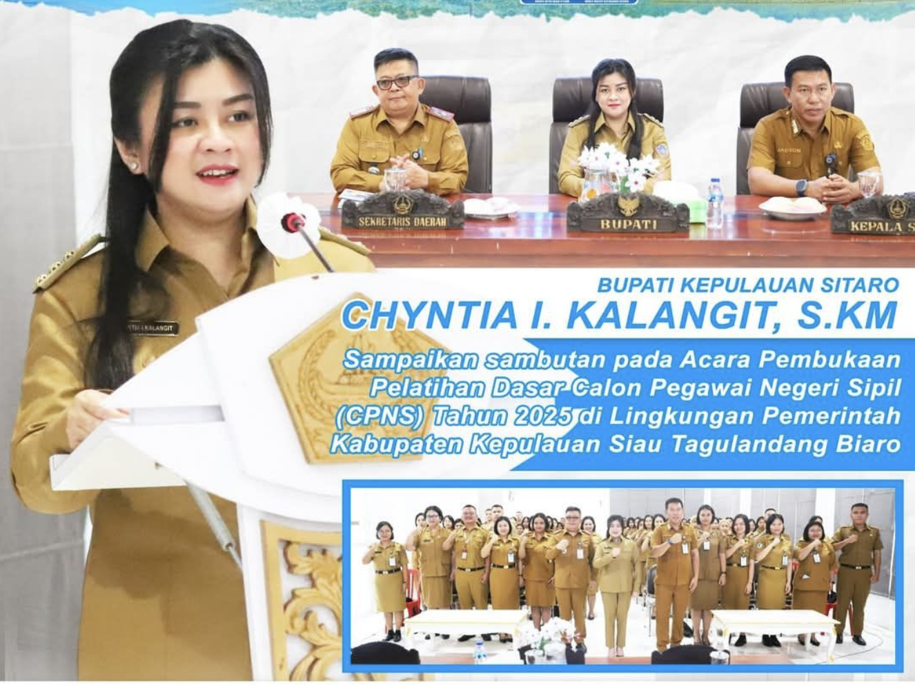 Bupati Sitaro Tekankan Integritas dan Pelayanan dalam Latsar CPNS 2025