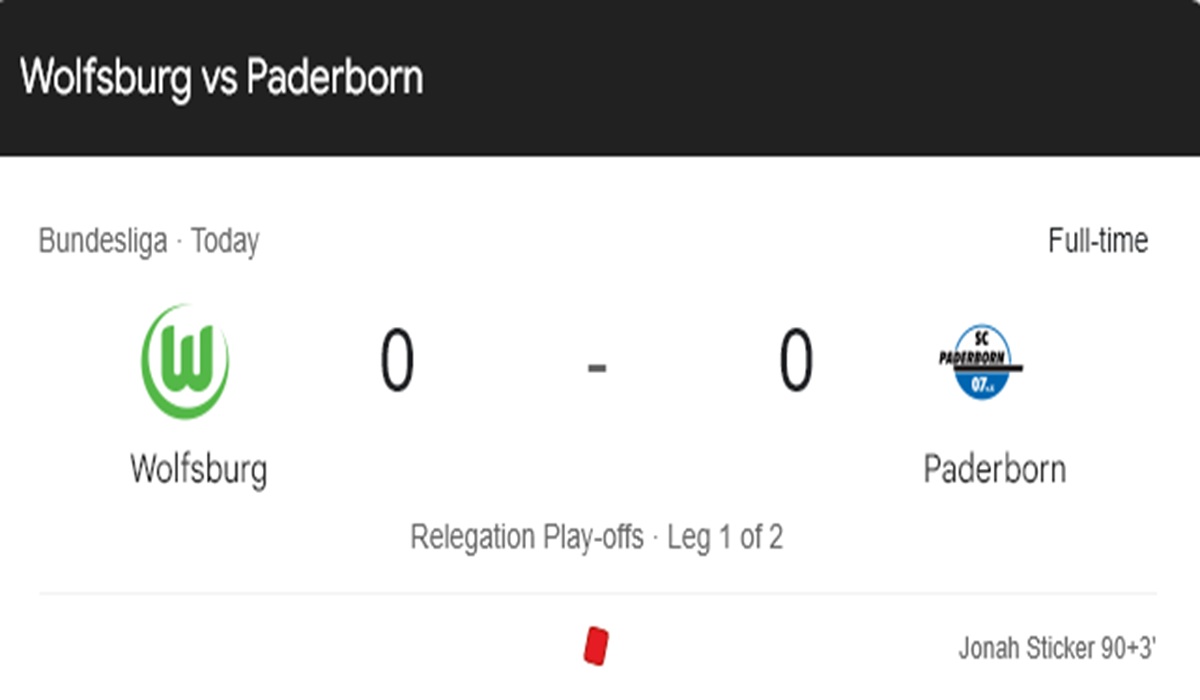 Wolfsburg vs Paderborn: Seri Tanpa Gol di Play-off Bundesliga