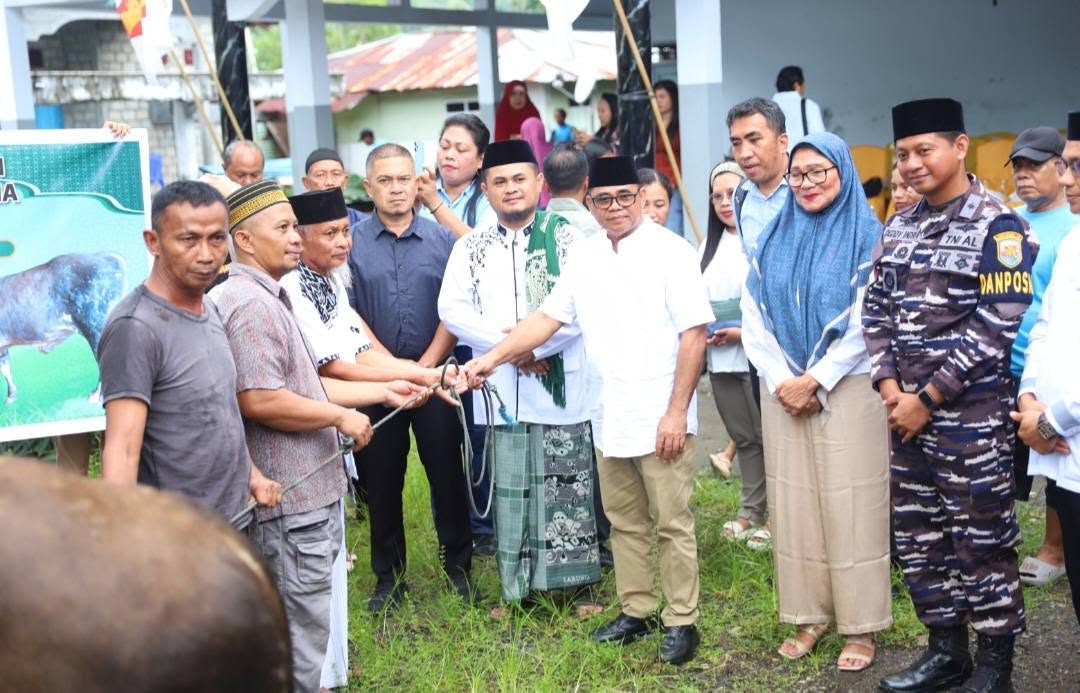 Bantuan Hewan Qurban Presiden dan Pemkab Sitaro Disalurkan ke Masyarakat Tagulandang