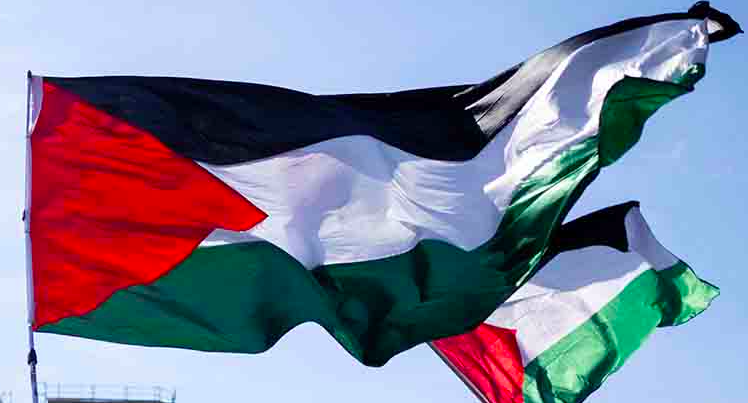 Bendera Palestina Berkibar di Istana Slovenia sebagai Dukungan