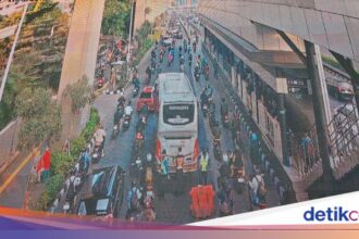 Bus Alami Gangguan di Gatot Subroto Jakarta, Lalu Lintas Macet