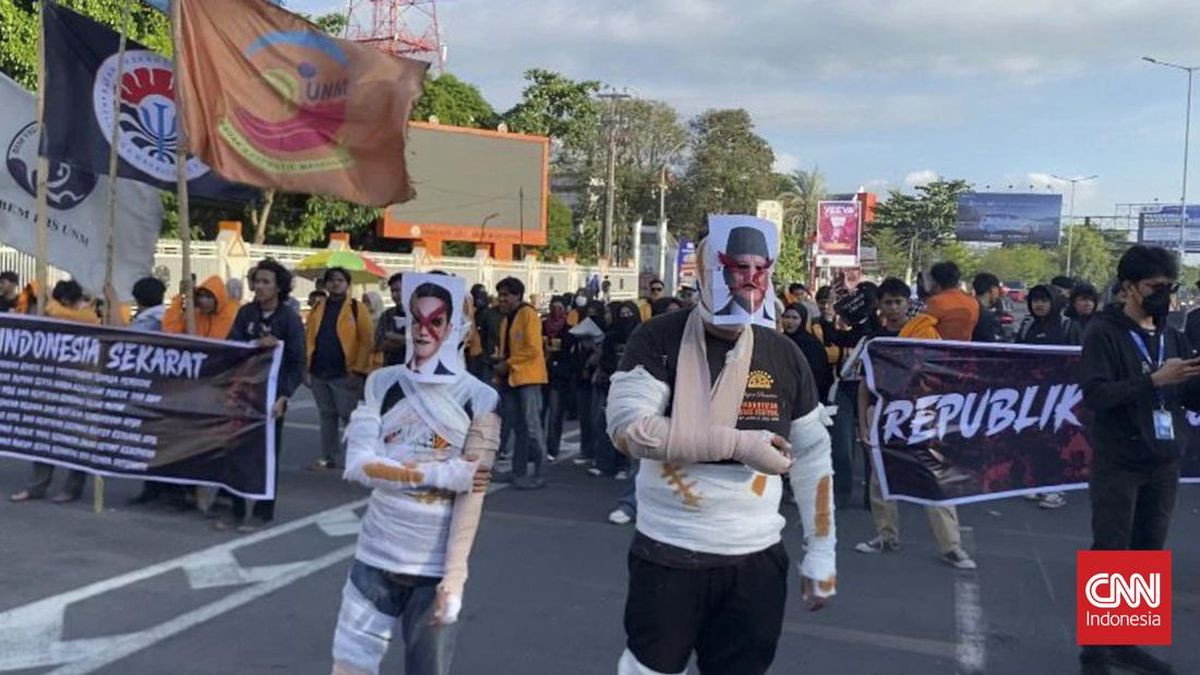Demo Mahasiswa di Makassar Soroti Kebijakan Presiden
