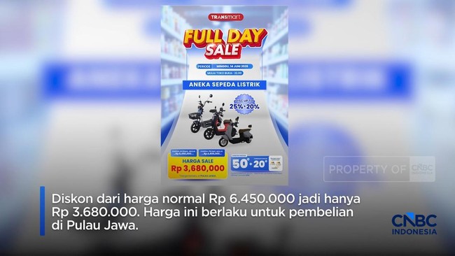 Diskon Besar Sepeda Listrik di Transmart