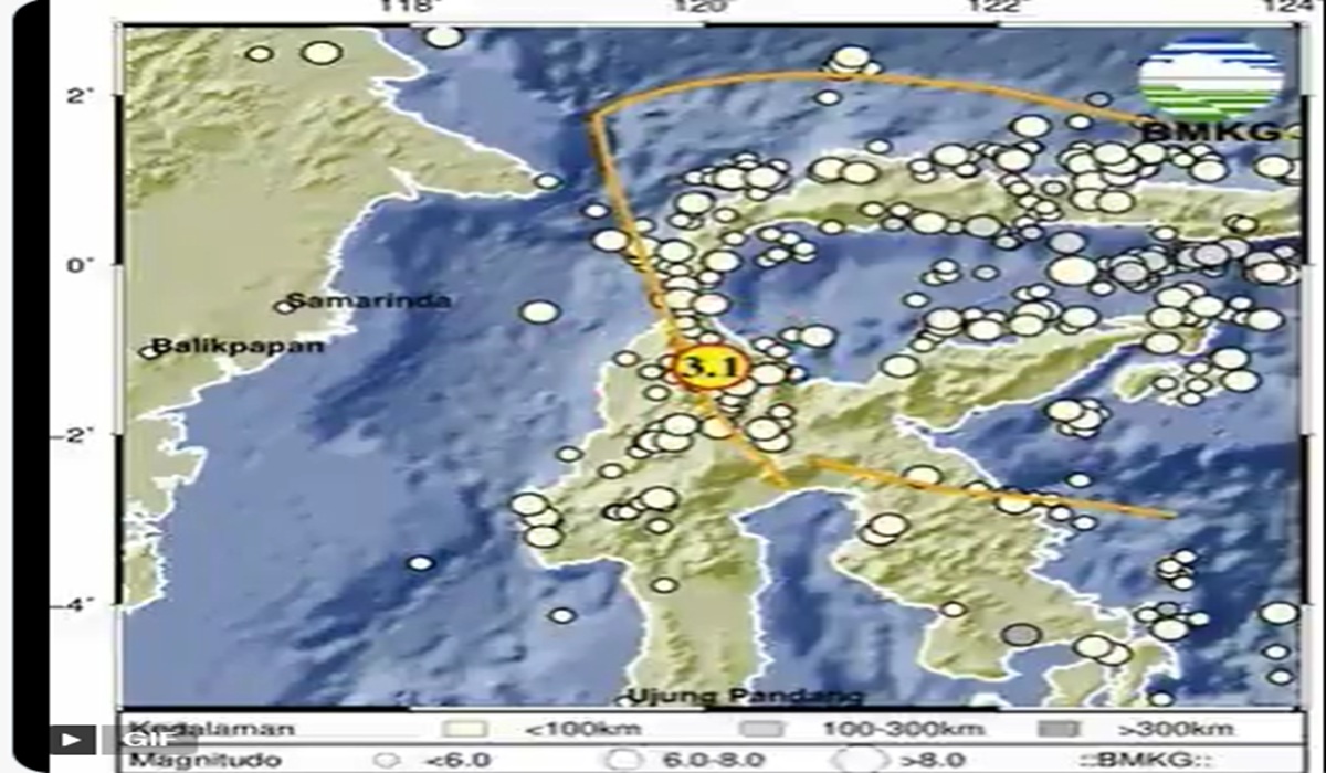 Gempa Magnitudo 3,2 Guncang Sigi Sulawesi Tengah