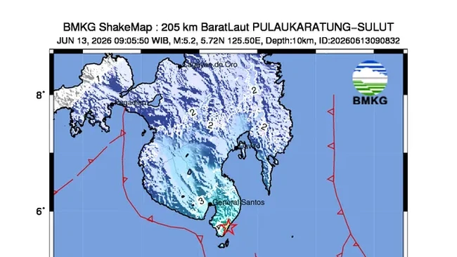 Gempa Magnitudo 5,2 Guncang Talaud, Ini Penjelasan BMKG