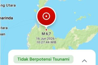 Gempa Magnitudo 6,7 Guncang Kota Palu