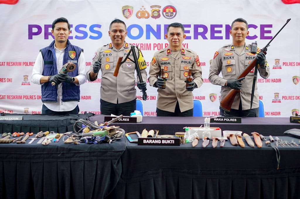 Polisi Gagalkan Pabrik Senjata Api Rakitan di Ogan Komering Ilir